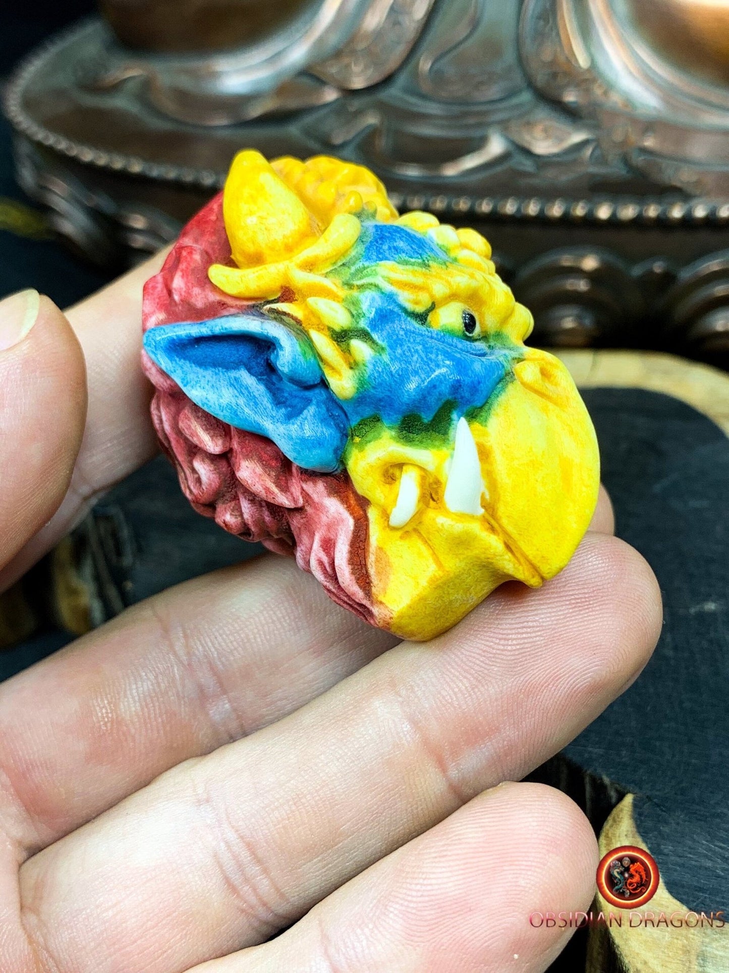 Pendentif Garuda- netsuke- Oiseau mythique