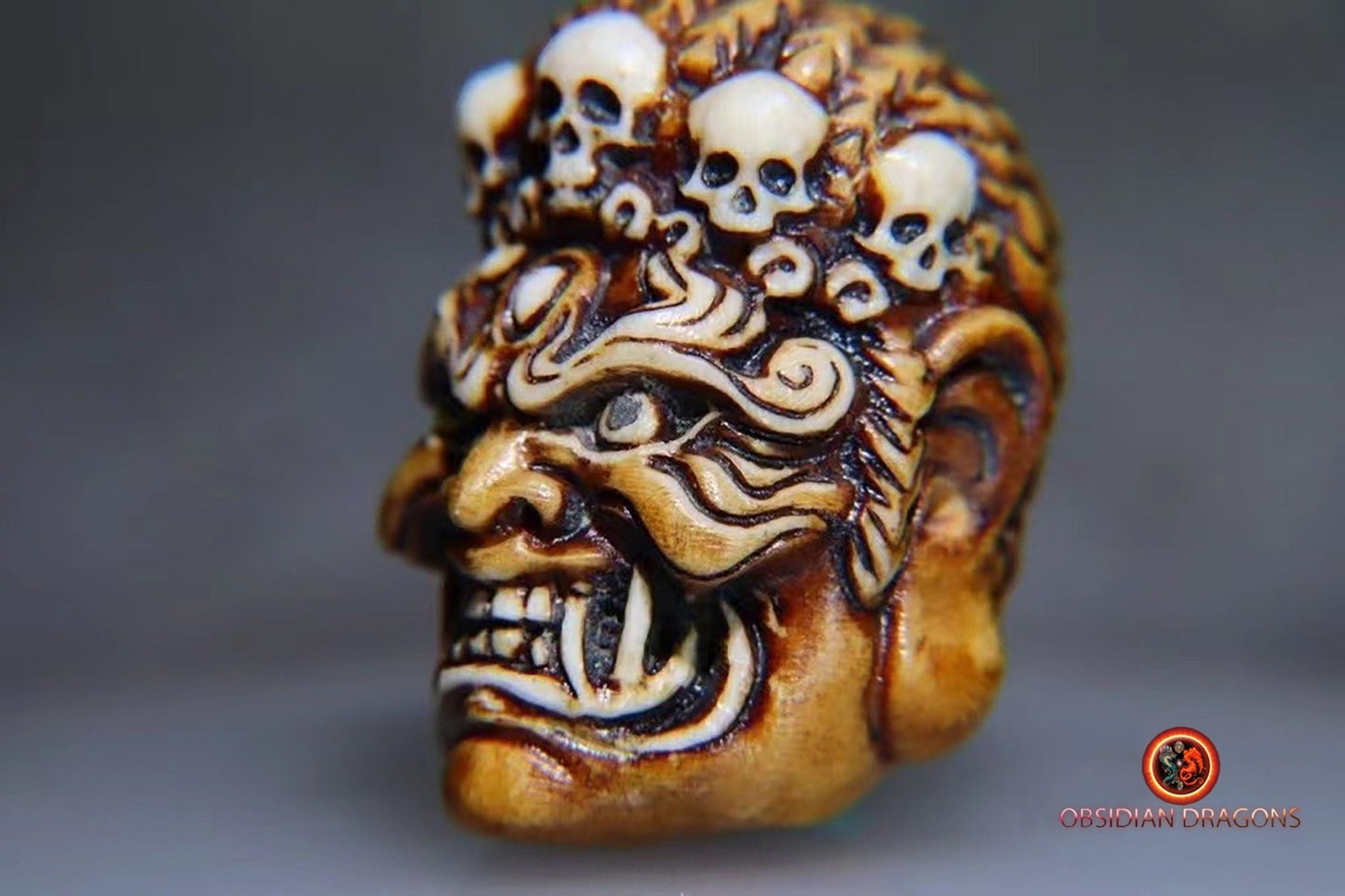 Netsuké Mahakala- Pendentif bouddhiste