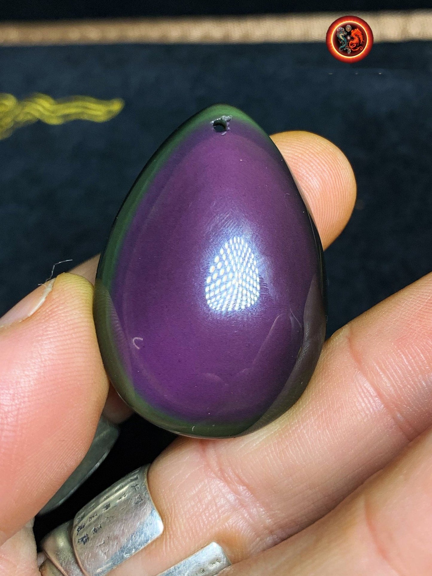 pendentifs en obsidienne oeil celeste, forme de goutte. Pendentif percé.excellente qualité, Mexique. - obsidian dragon