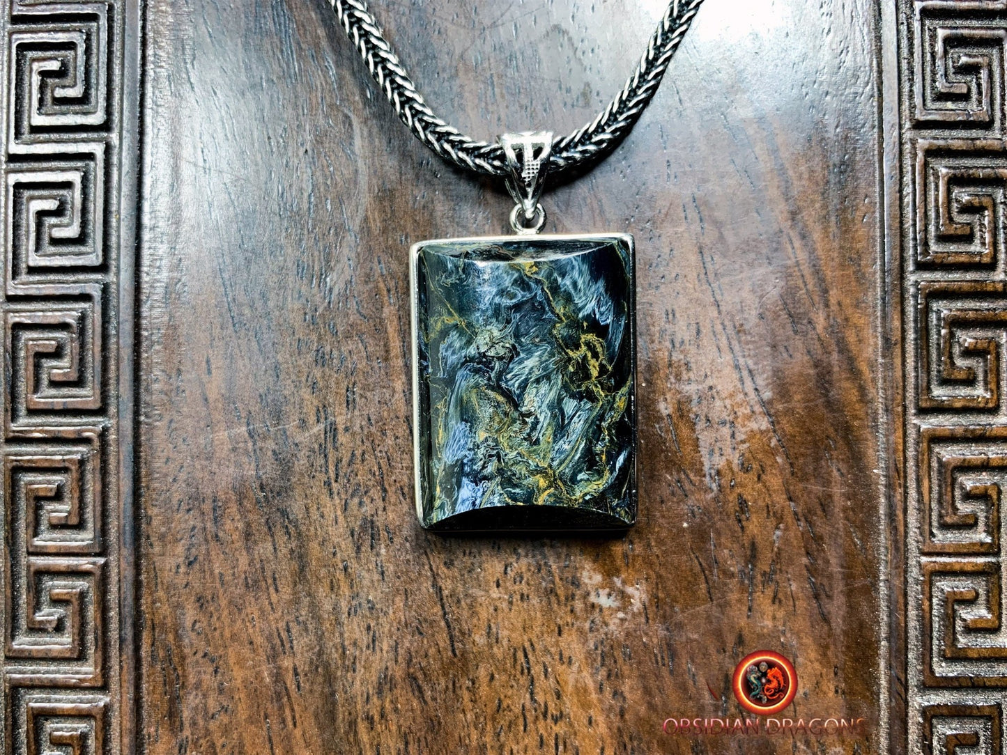 Pendentif pietersite- Serti argent 925