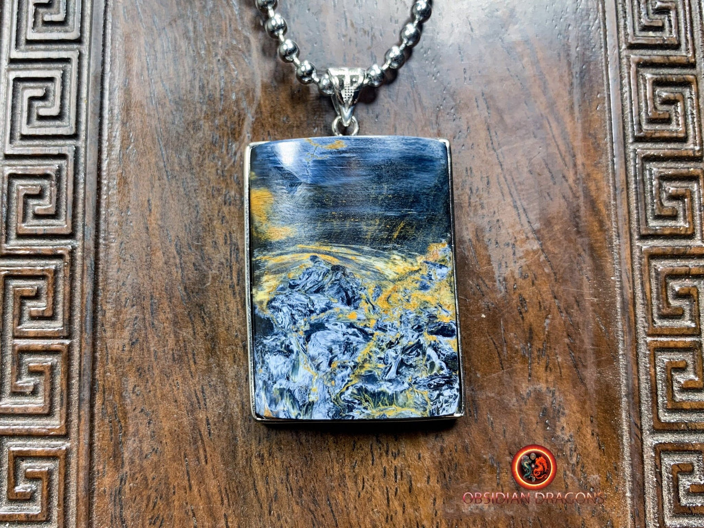 Pendentif pietersite- Serti argent 925