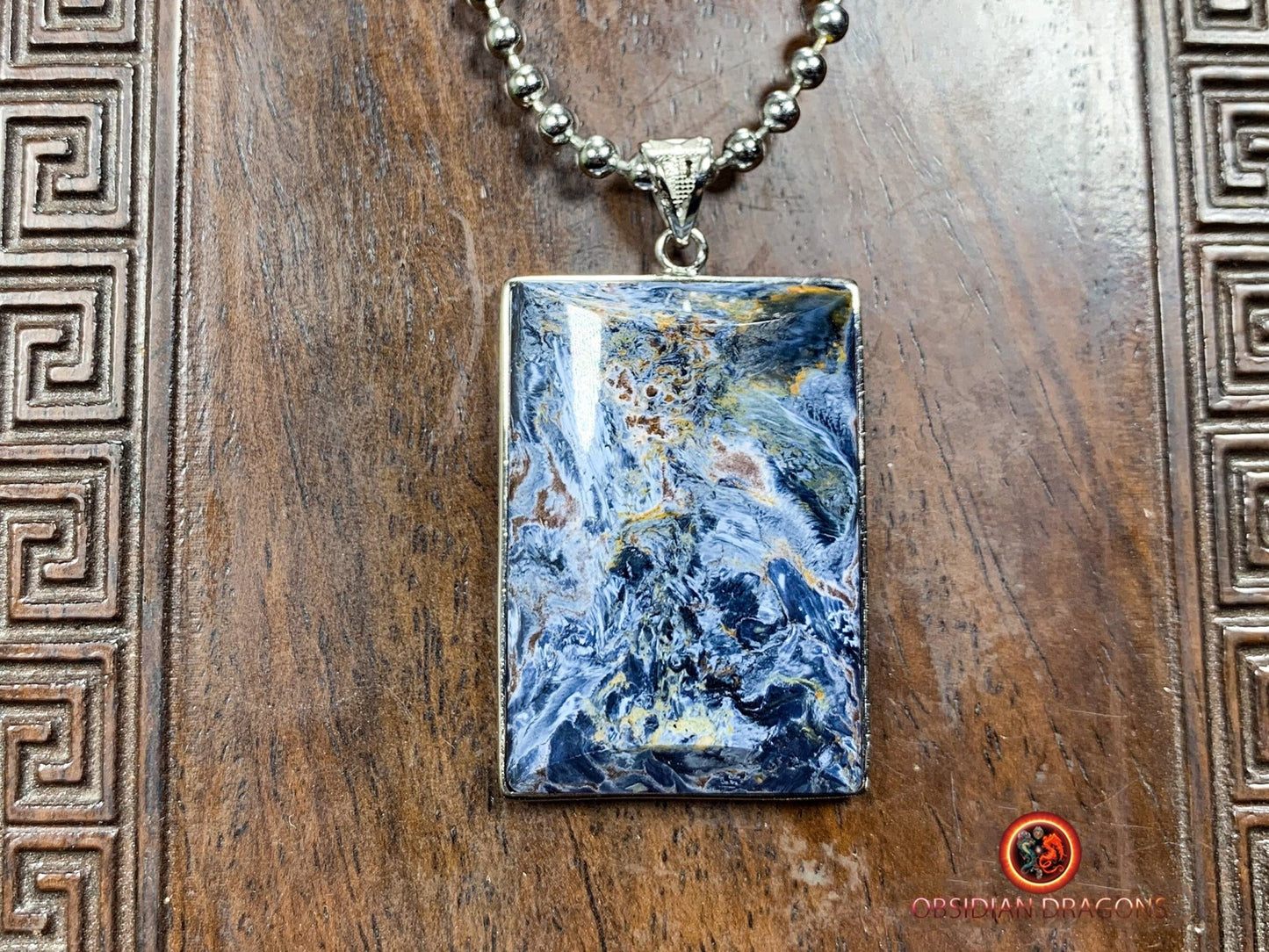 Pendentif pietersite- Serti argent 925