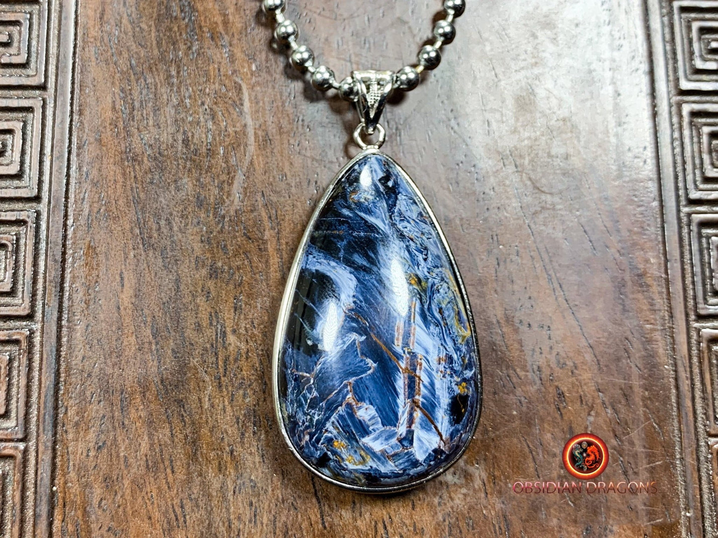 Pendentif pietersite- Serti argent 925