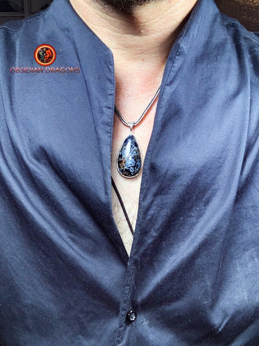 Pendentif pietersite- Serti argent 925