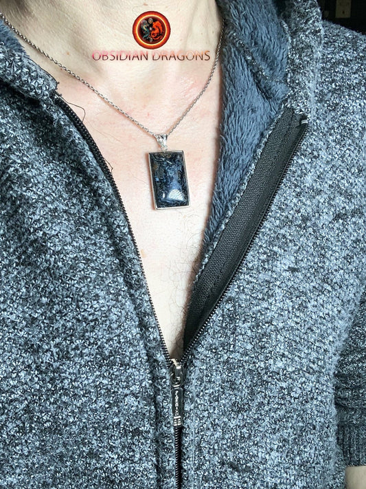 Pendentif pietersite- Serti argent 925