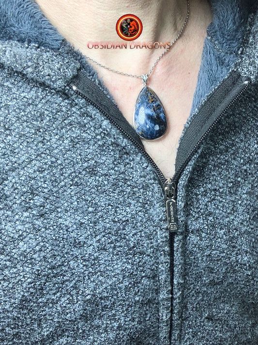 Pendentif pietersite- Serti argent 925