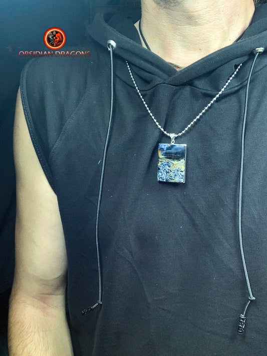 Pendentif pietersite- Serti argent 925