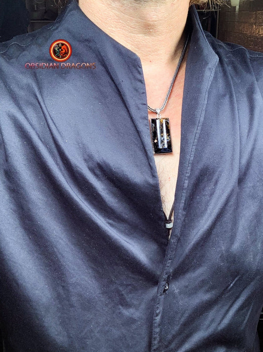 Pendentif pietersite- Serti argent 925