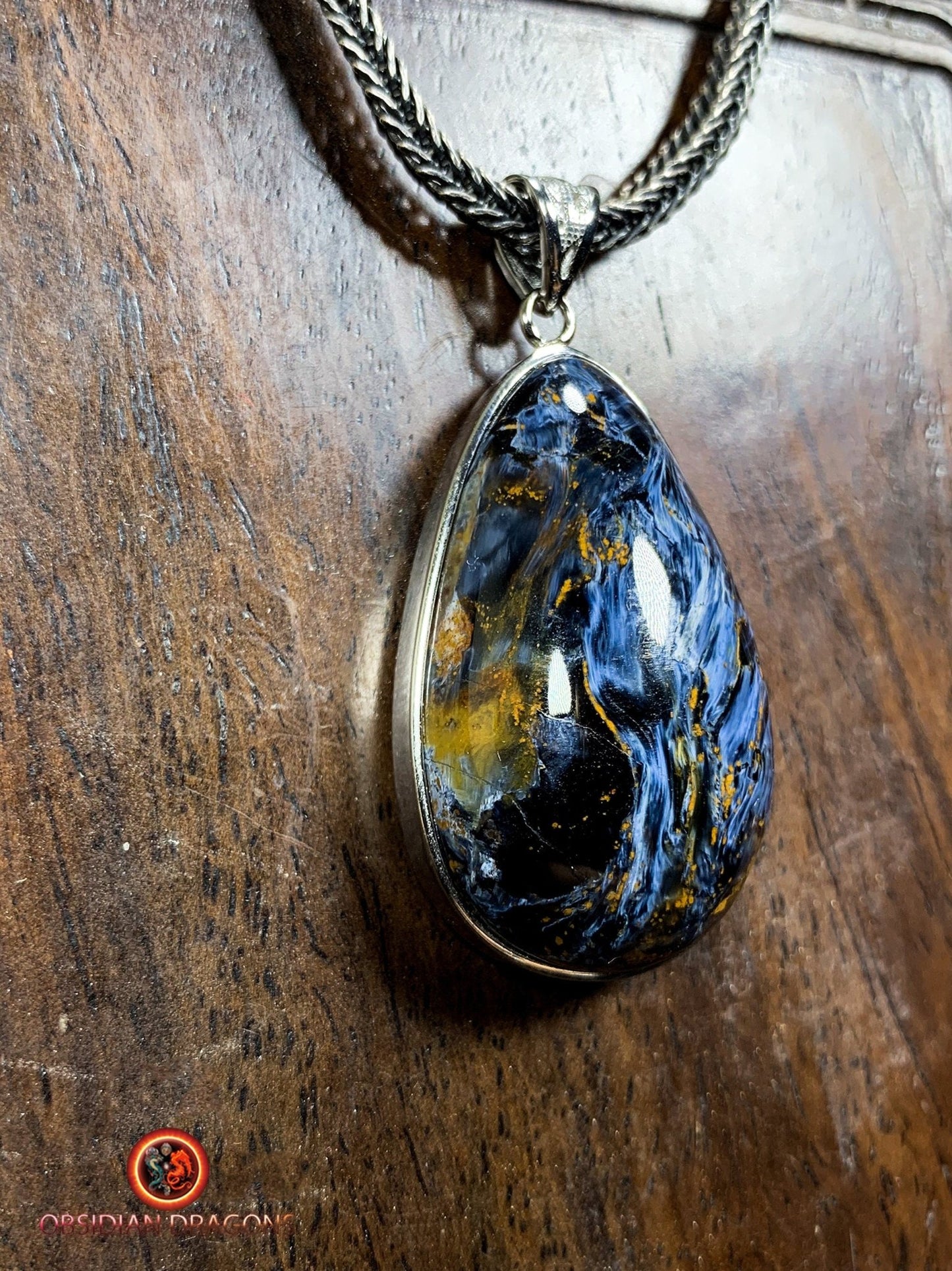 Pendentif pietersite- Serti argent 925