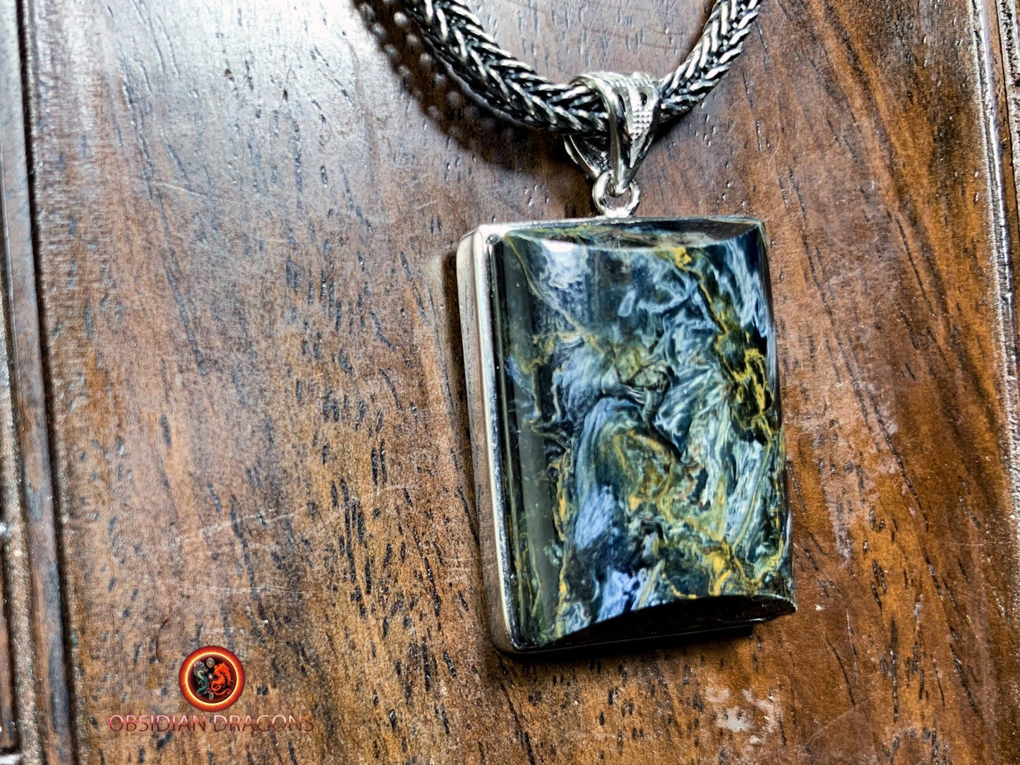 Pendentif pietersite- Serti argent 925