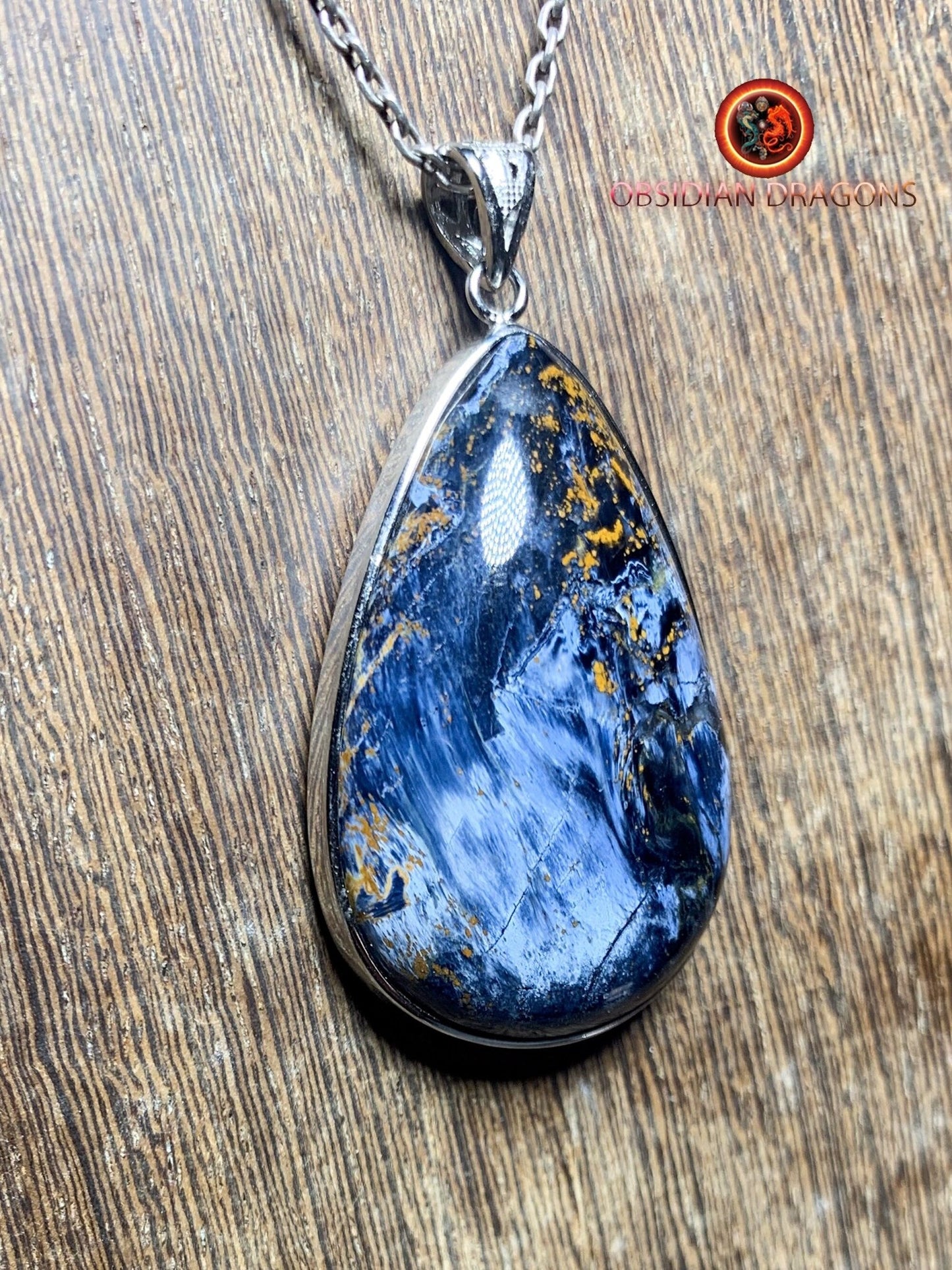 Pendentif pietersite- Serti argent 925