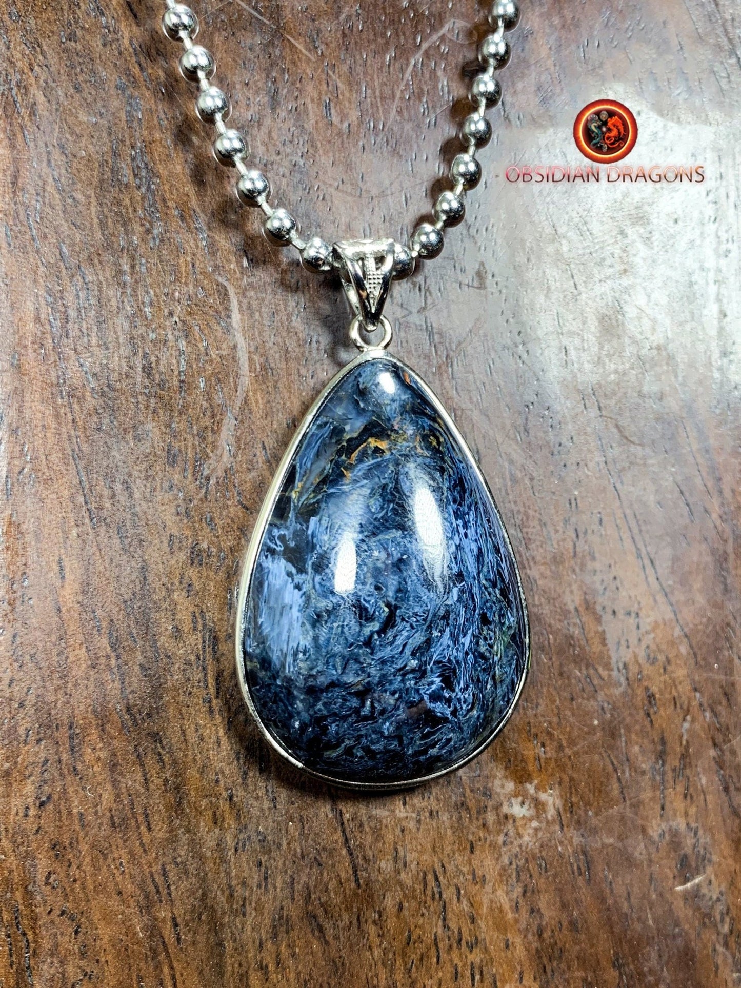 Pendentif pietersite- Serti argent 925
