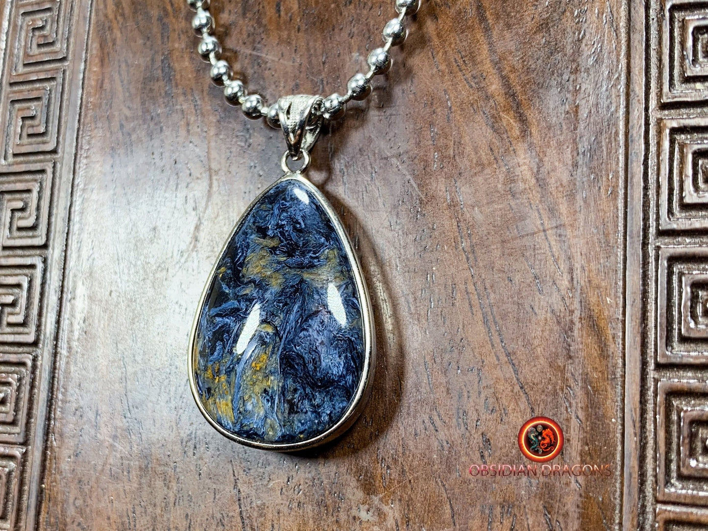 Pendentif pietersite- Serti argent 925