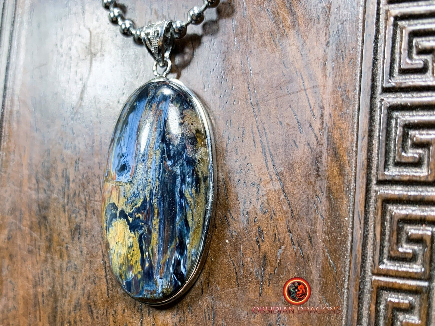 Pendentif pietersite- Serti argent 925