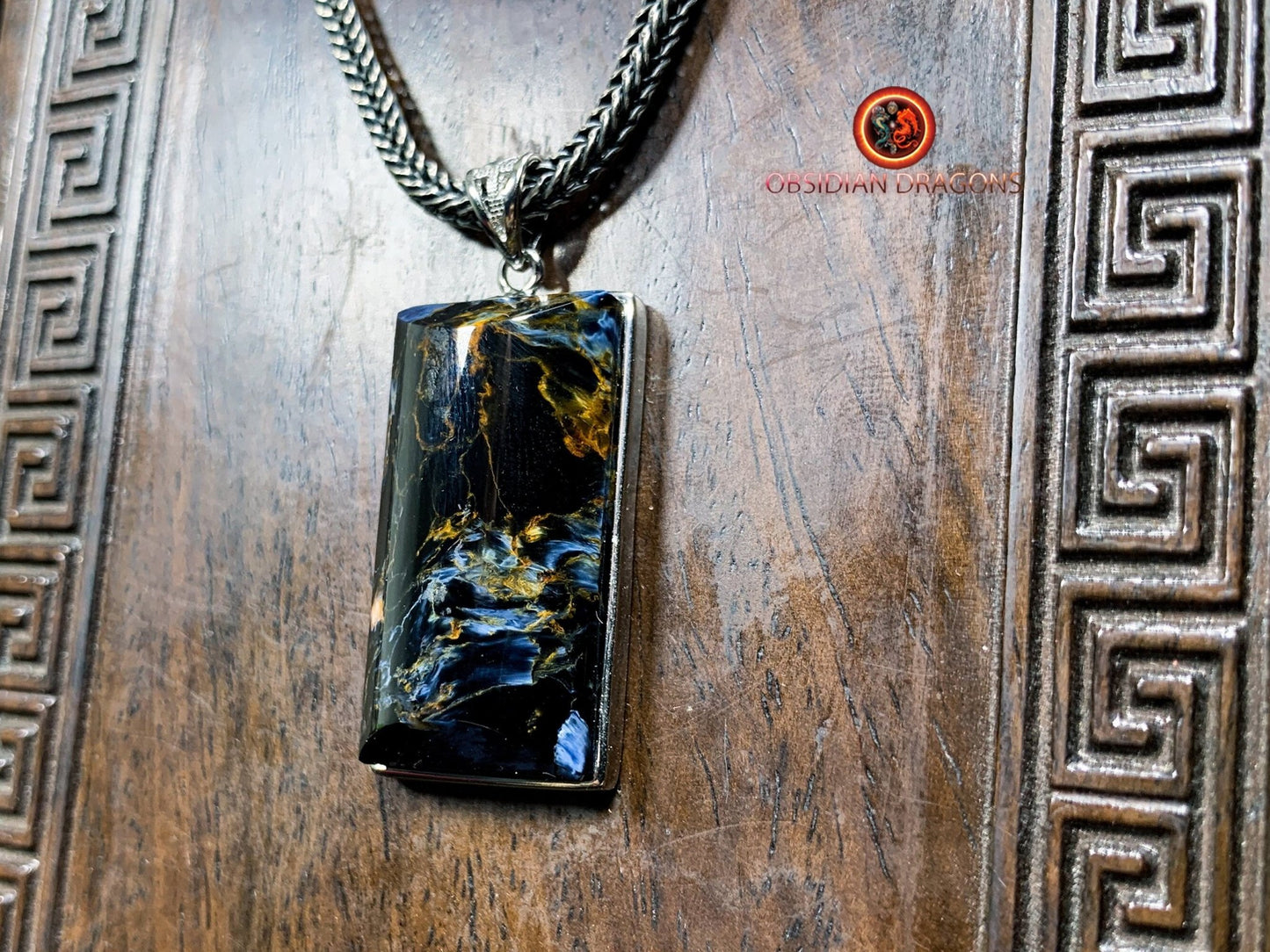 Pendentif pietersite- Serti argent 925