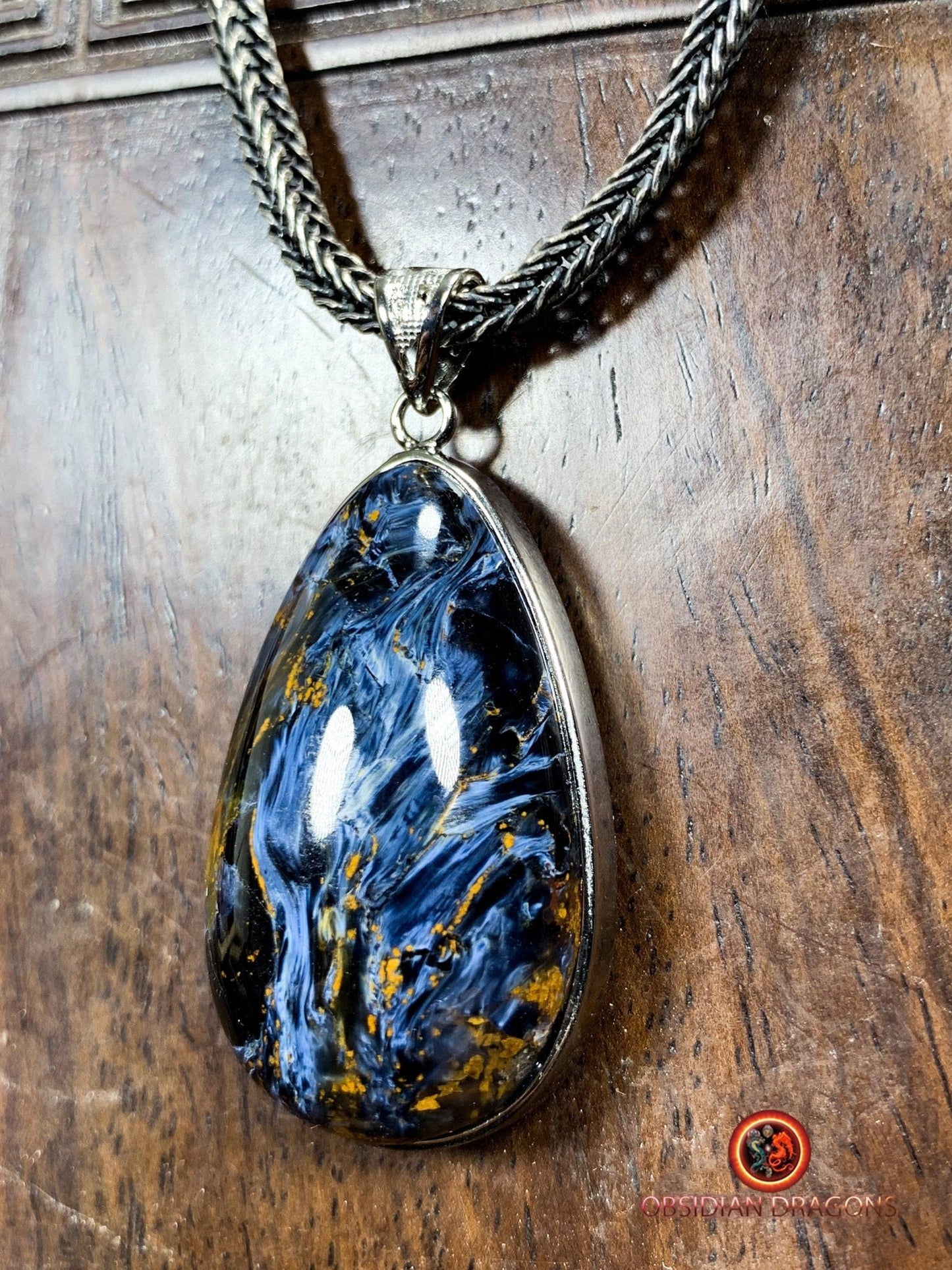 Pendentif pietersite- Serti argent 925