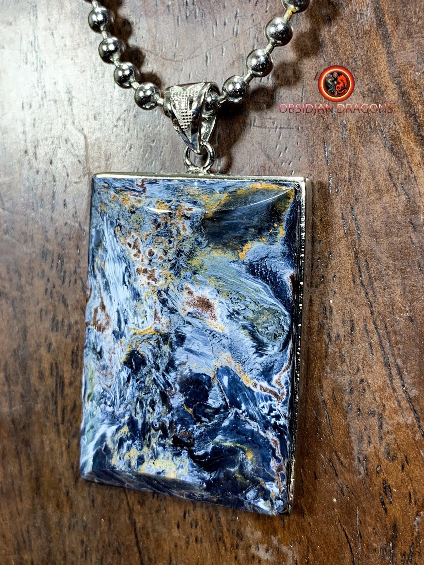 Pendentif pietersite- Serti argent 925