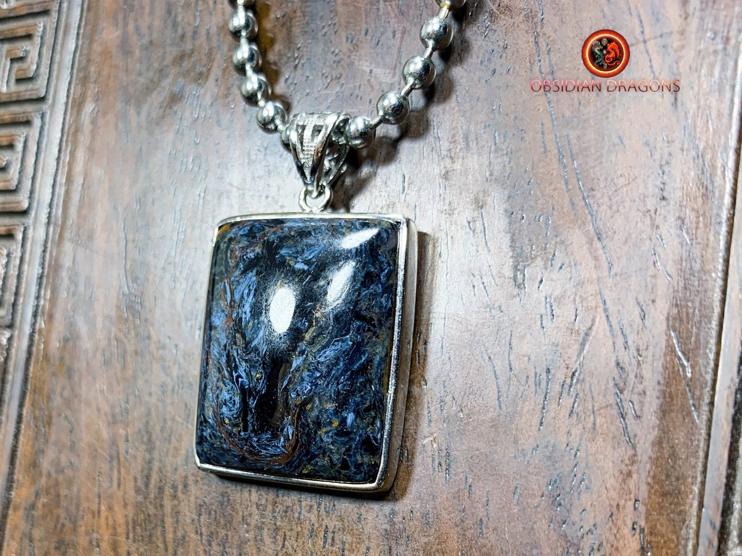 Pendentif pietersite- Serti argent 925