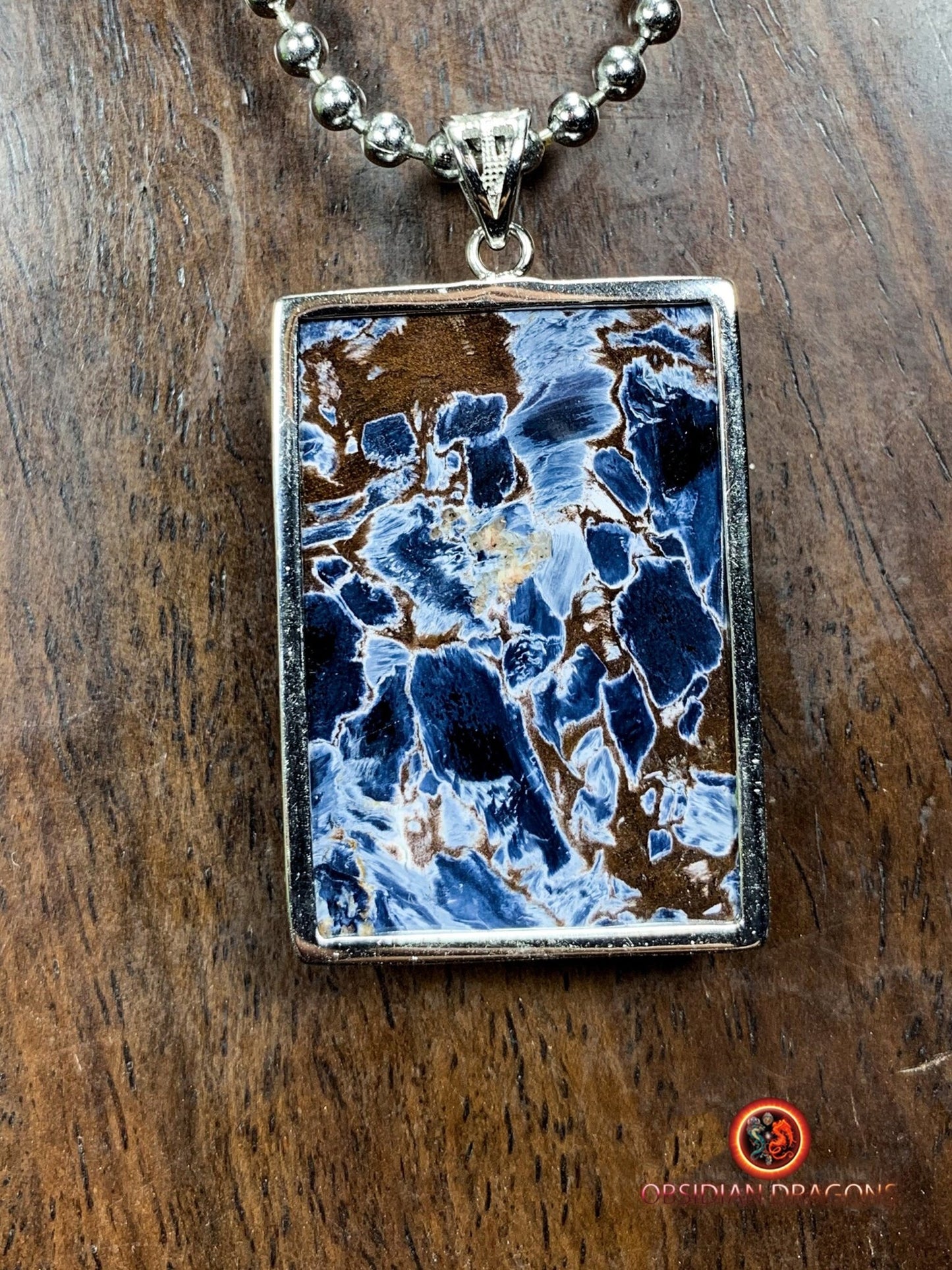 Pendentif pietersite- Serti argent 925