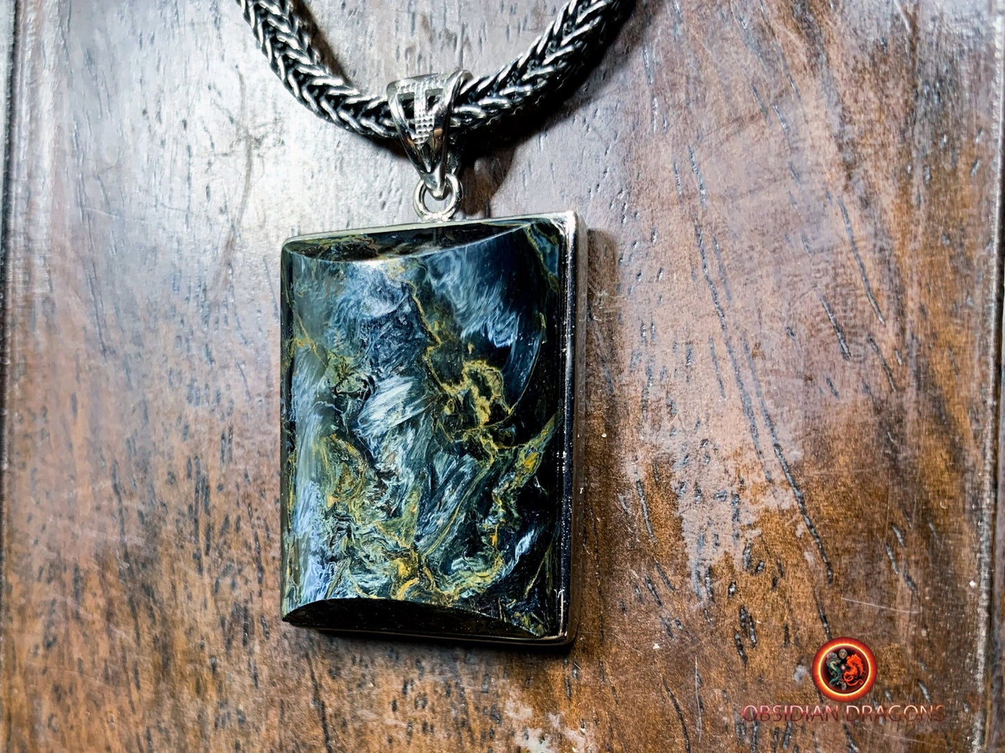 Pendentif pietersite- Serti argent 925