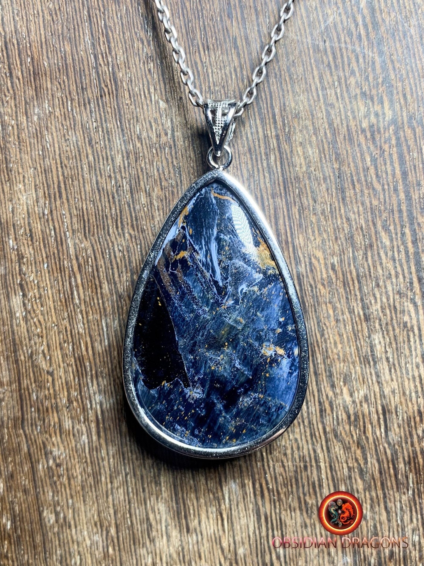 Pendentif pietersite- Serti argent 925