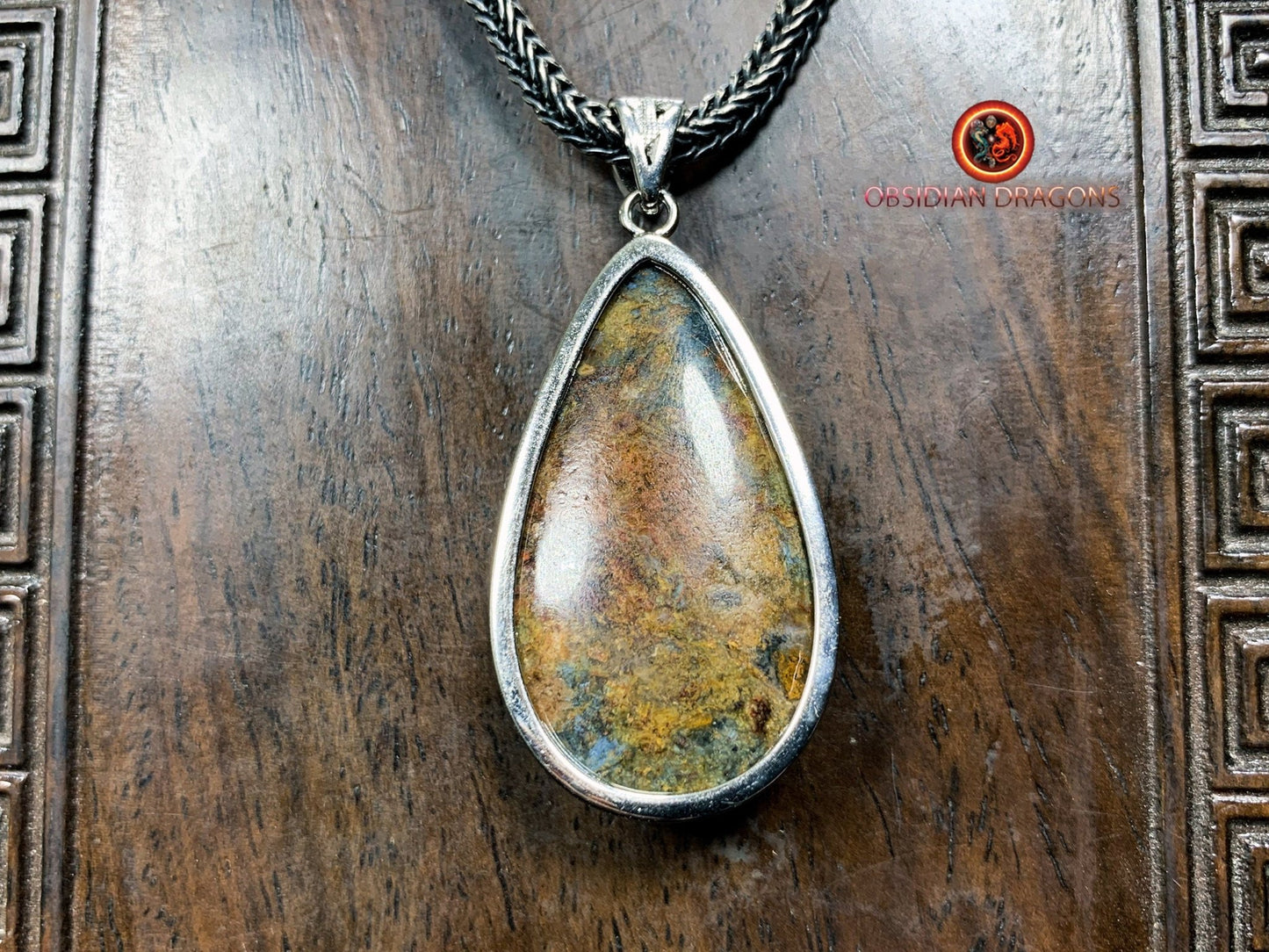 Pendentif pietersite- Serti argent 925