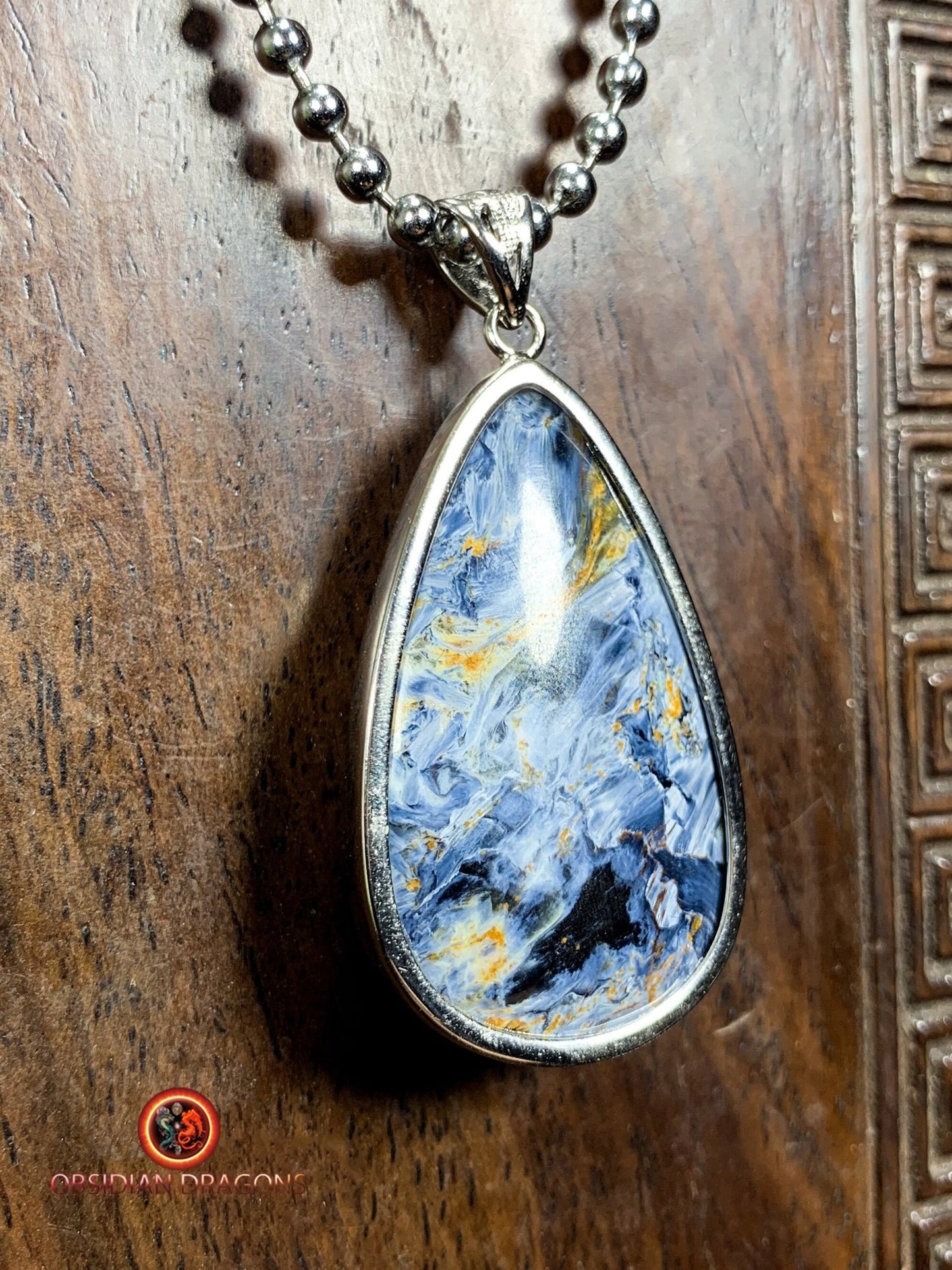 Pendentif pietersite- Serti argent 925