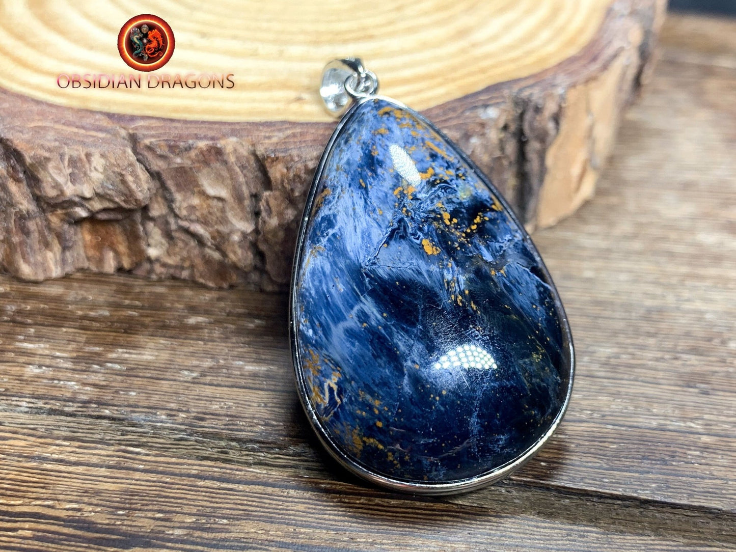 Pendentif pietersite- Serti argent 925