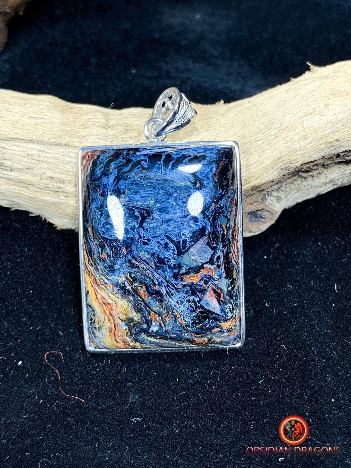 Pendentif pietersite- Serti argent 925
