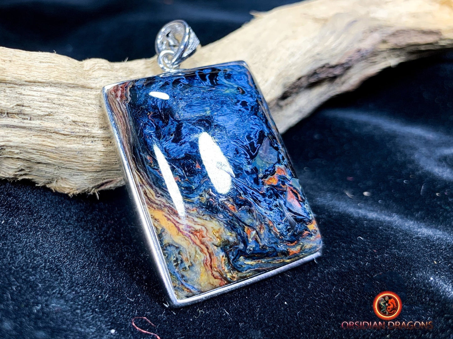 Pendentif pietersite- Serti argent 925