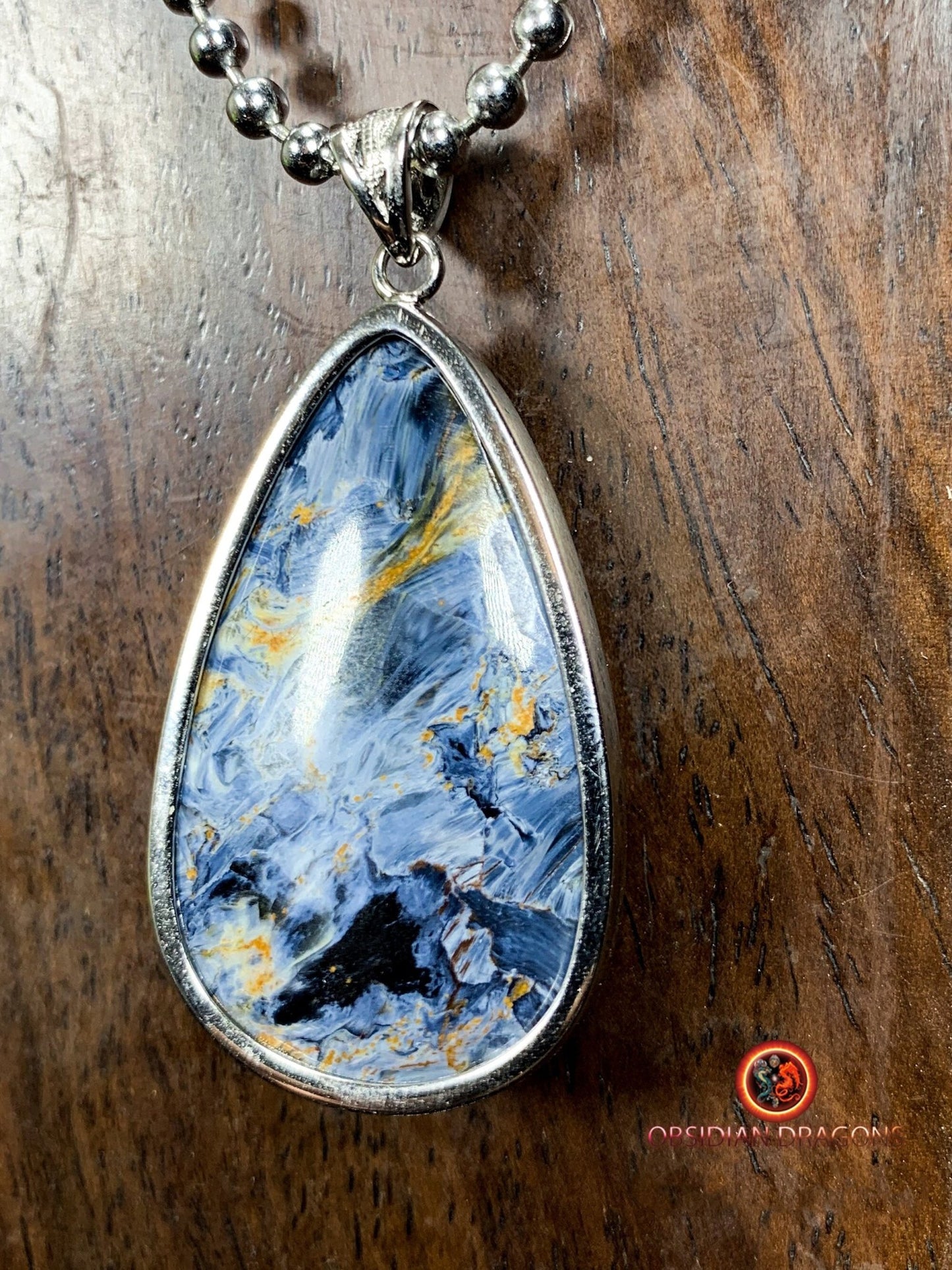 Pendentif pietersite- Serti argent 925