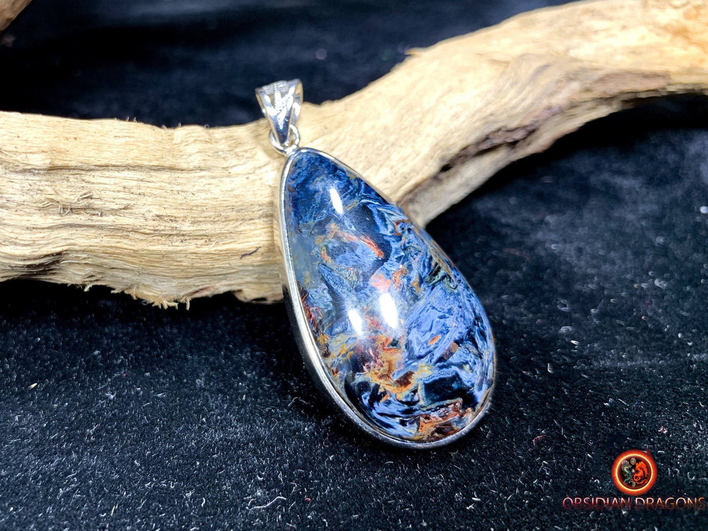 Pendentif pietersite- Serti argent 925