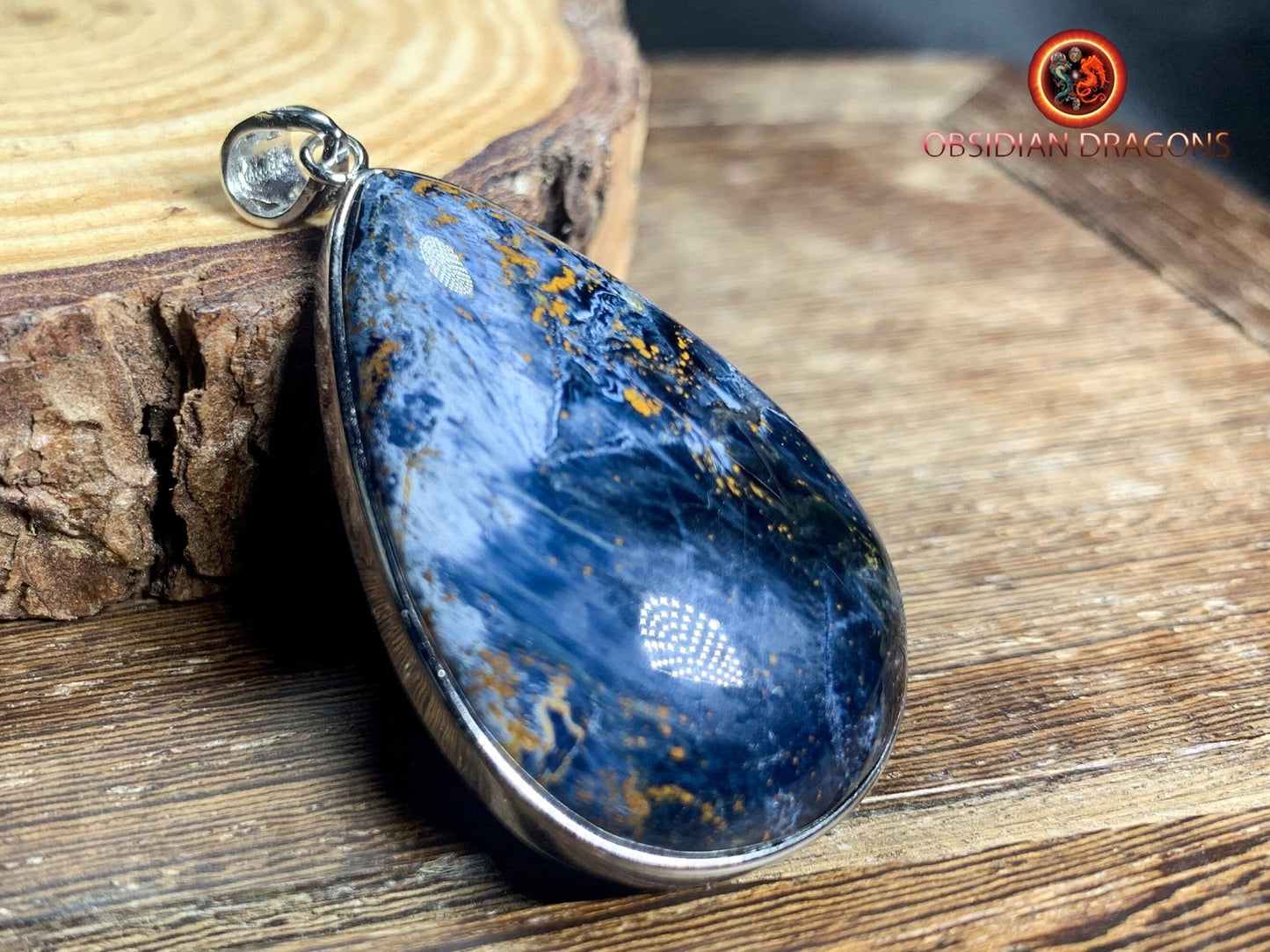Pendentif pietersite- Serti argent 925
