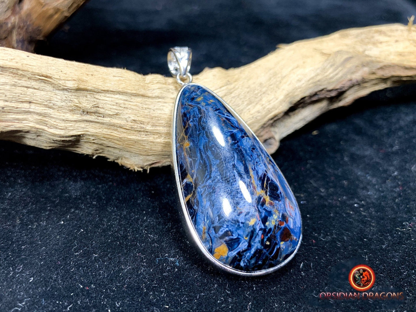 Pendentif pietersite- Serti argent 925