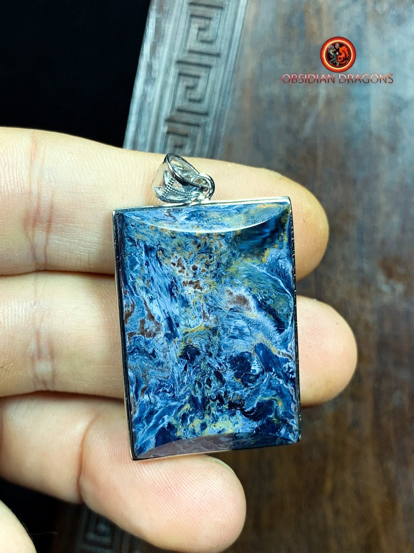 Pendentif pietersite- Serti argent 925