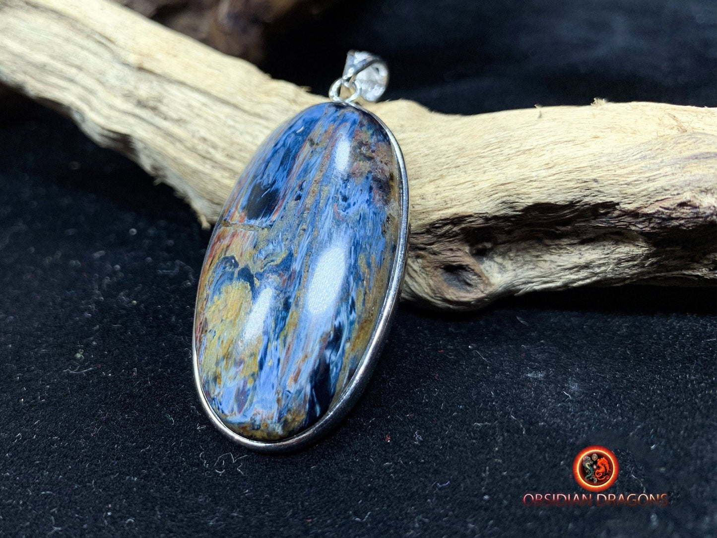 Pendentif pietersite- Serti argent 925