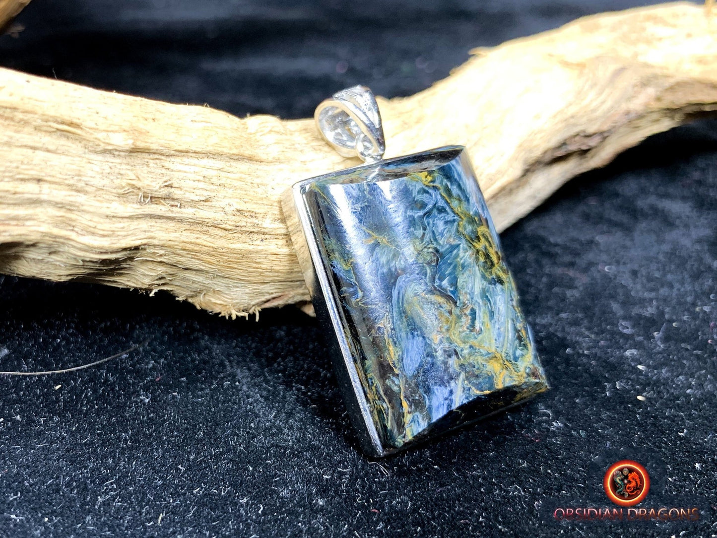 Pendentif pietersite- Serti argent 925