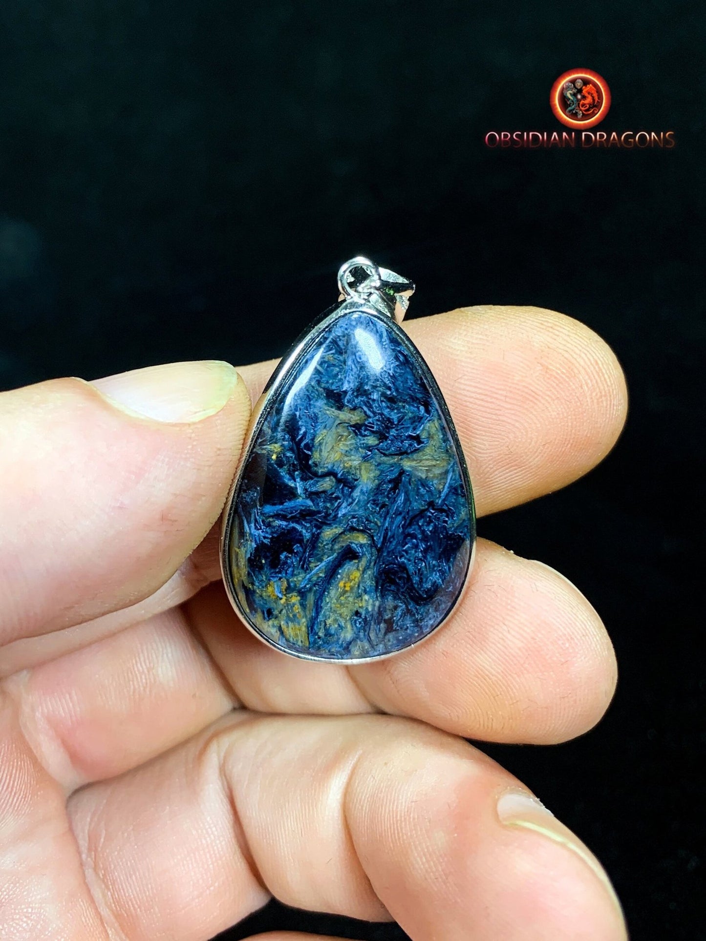 Pendentif pietersite- Serti argent 925