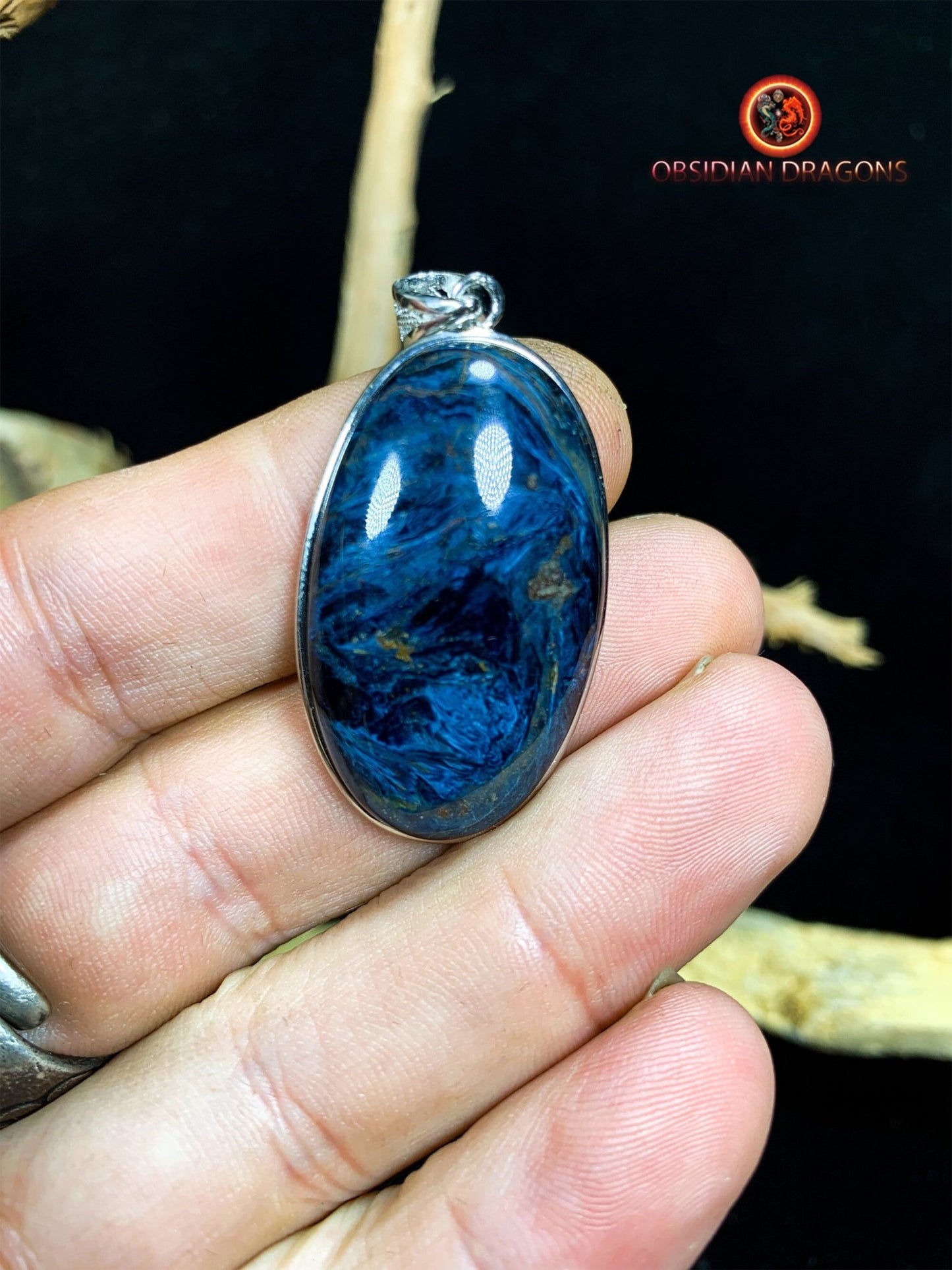 Pendentif pietersite- Serti argent 925