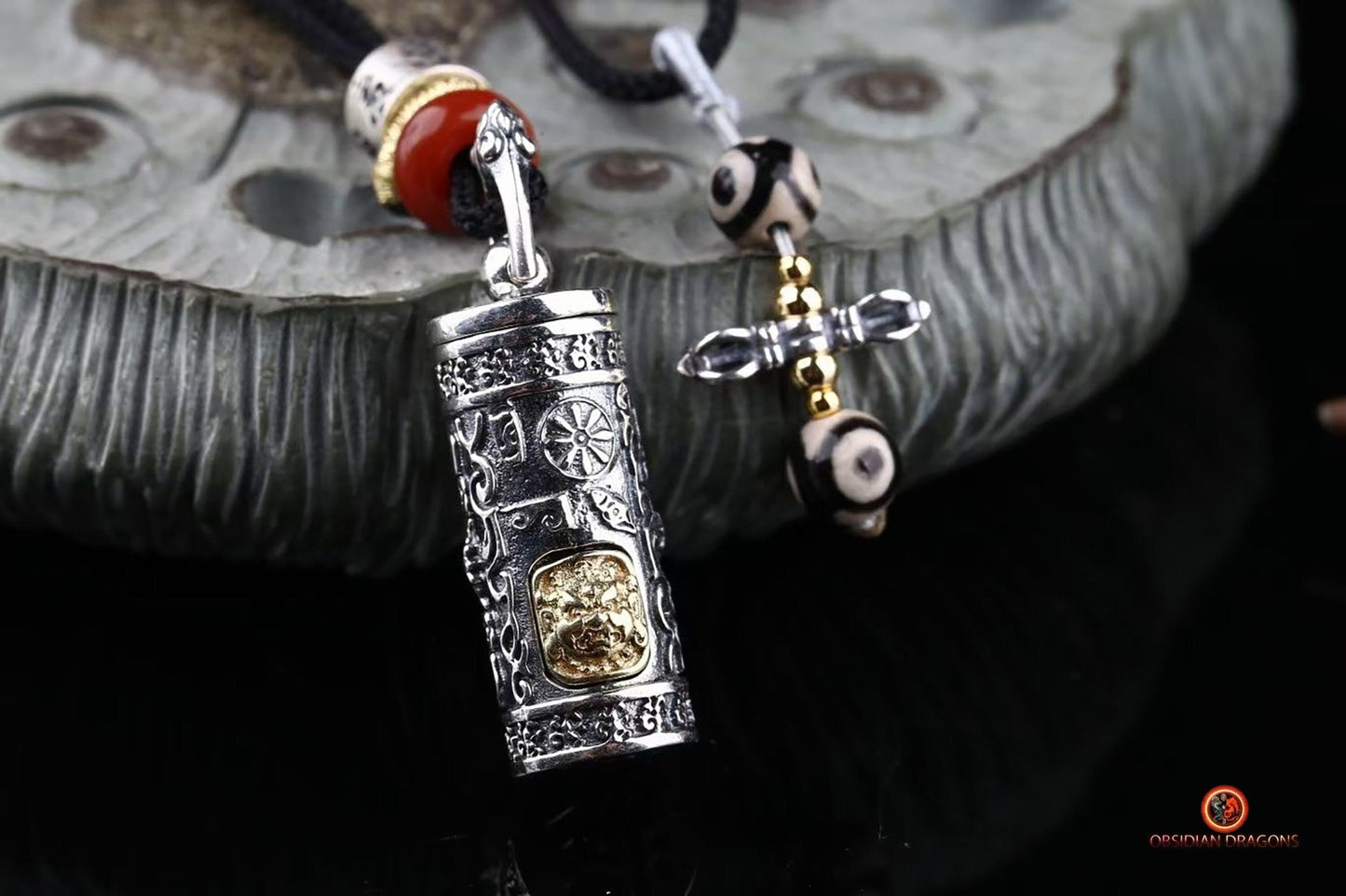 Pendentif reliquaire tibétain- Mahakala