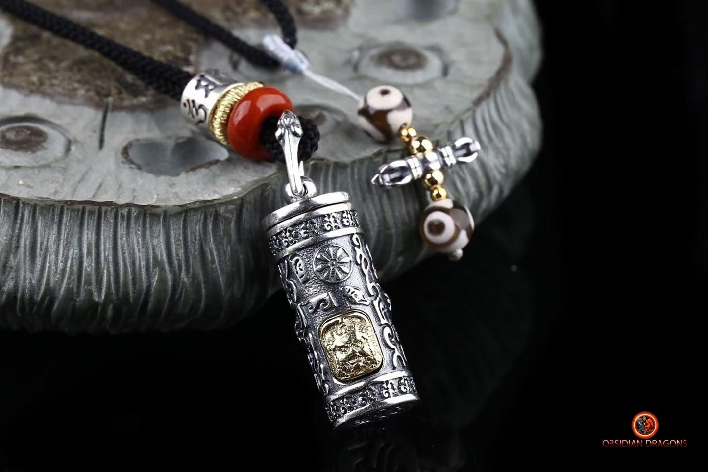 Pendentif reliquaire tibétain- Jambhala