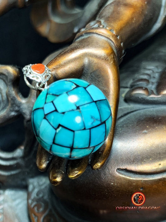 pendentif Turquoises naturelles et expertisées
