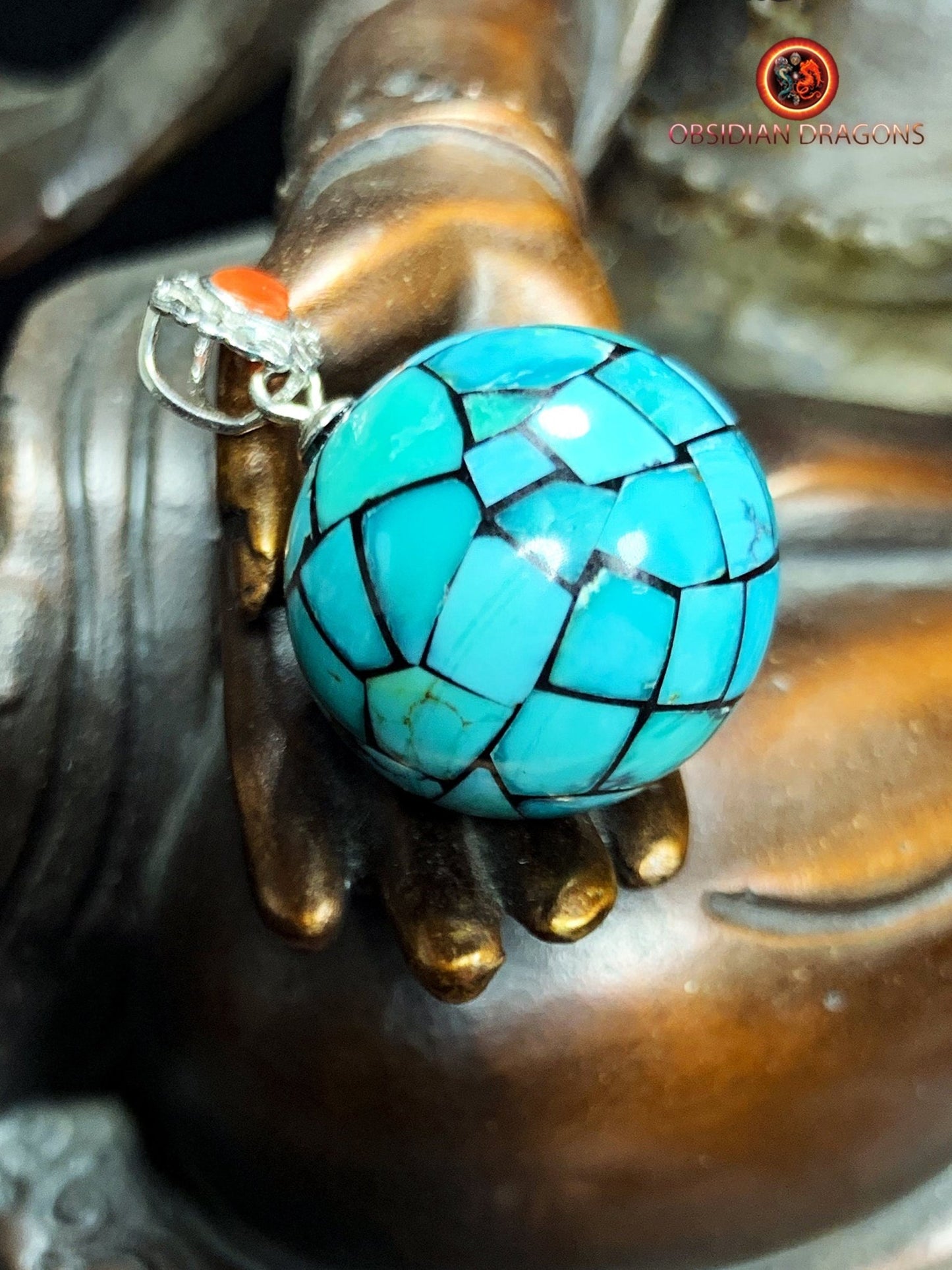 pendentif Turquoises naturelles et expertisées