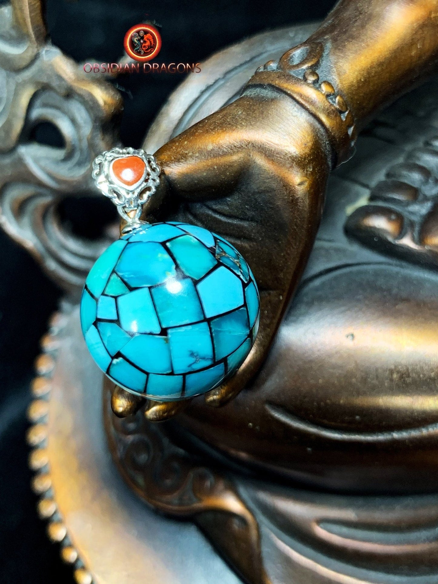 pendentif Turquoises naturelles et expertisées