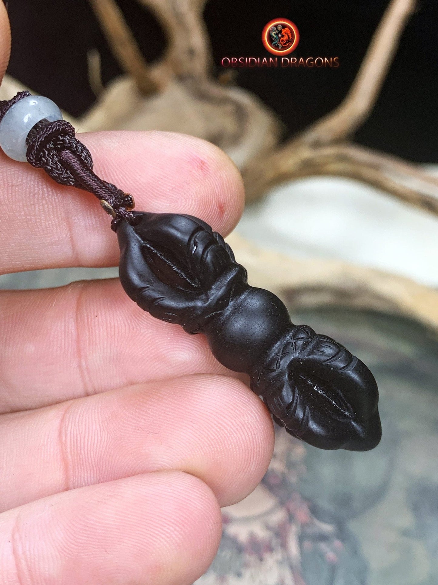 Pendentif dorje en onyx