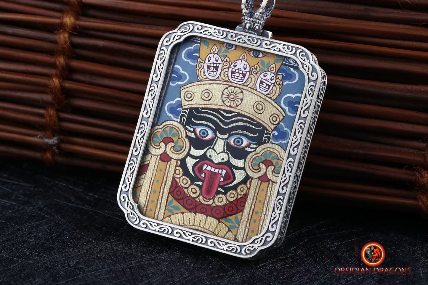 Pendentif Zakiram : Richesse tibétaine - Tangka traditionnel