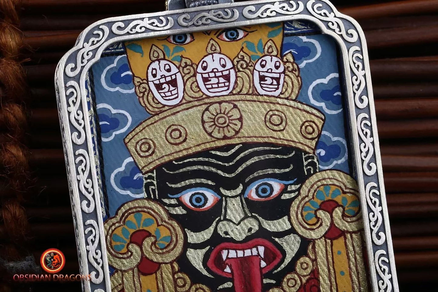 Pendentif Zakiram : Richesse tibétaine - Tangka traditionnel