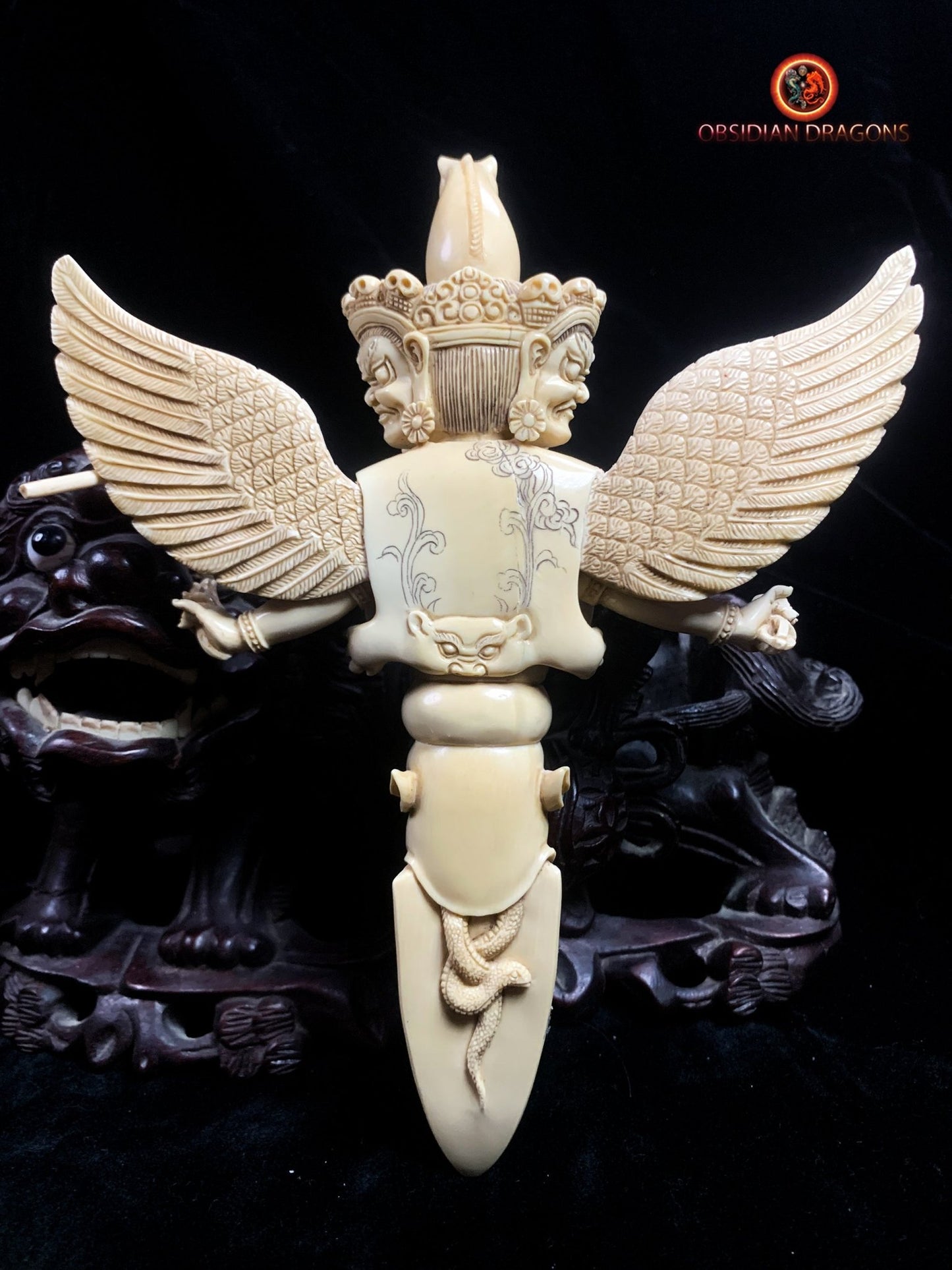 Phurba Rare en Ivoire de Mammouth- Artisanat exceptionnel