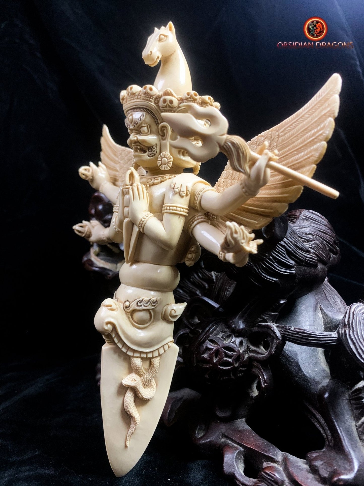 Phurba Rare en Ivoire de Mammouth- Artisanat exceptionnel