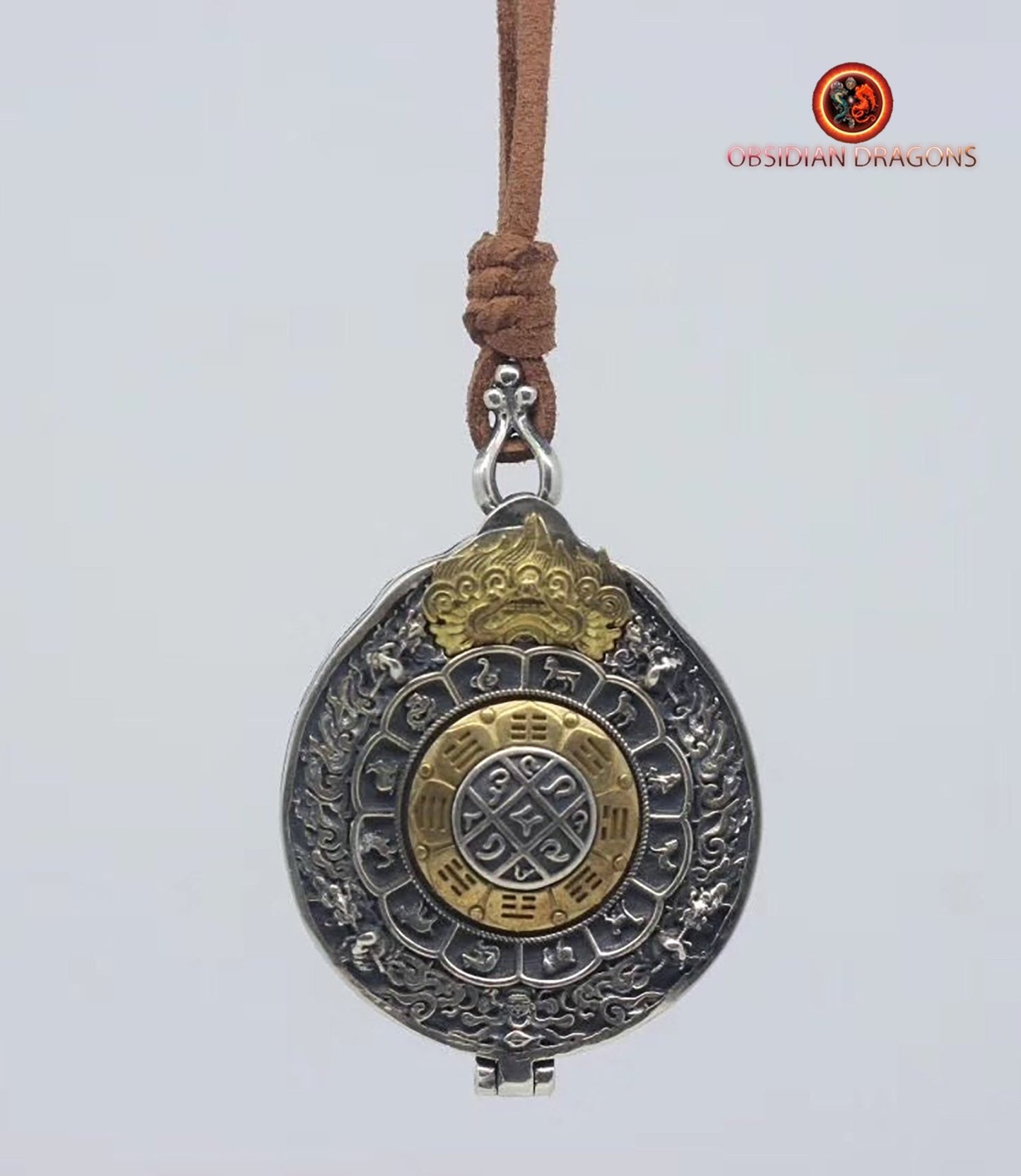 Reliquaire bouddhiste- Argent 925- 9 palais célestes